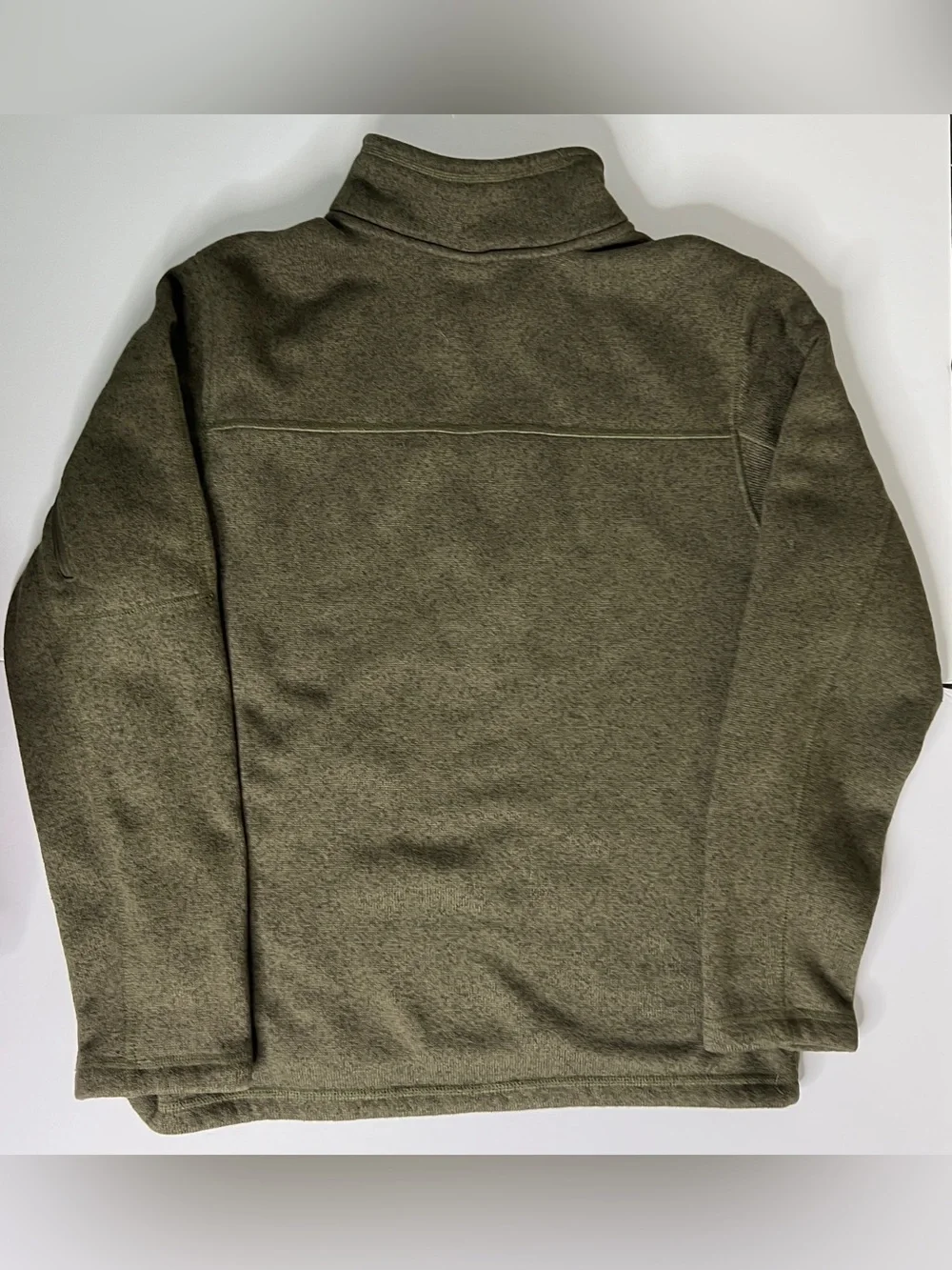 The North Face 1/4 Zip Fleece Pullover Medium Olive Green Mockneck Outdoor Layer
